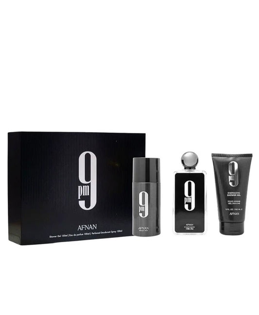 SET AFNAN 9PM EDP 100ML, SHOWER GEL 150ML, BODY SPRAY 150ML