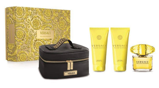 SET VERSACE YELLOW DIAMOND EDT 90ML, BODY LOTION 100ML, SHOWER GEL 100ML, COSMETIQUERA